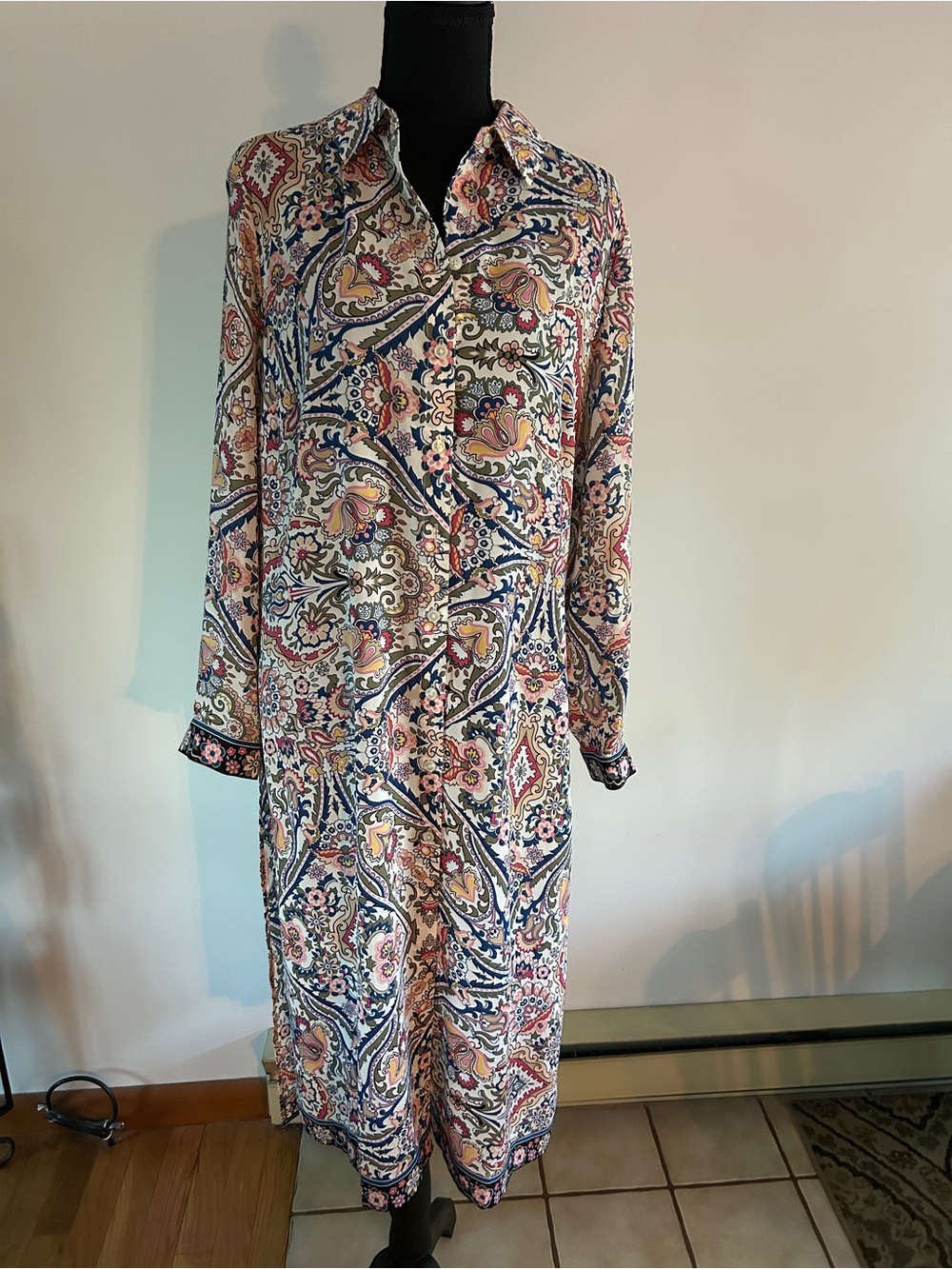 Chico's Multicolor Paisley Button-Front Blouse/Dress